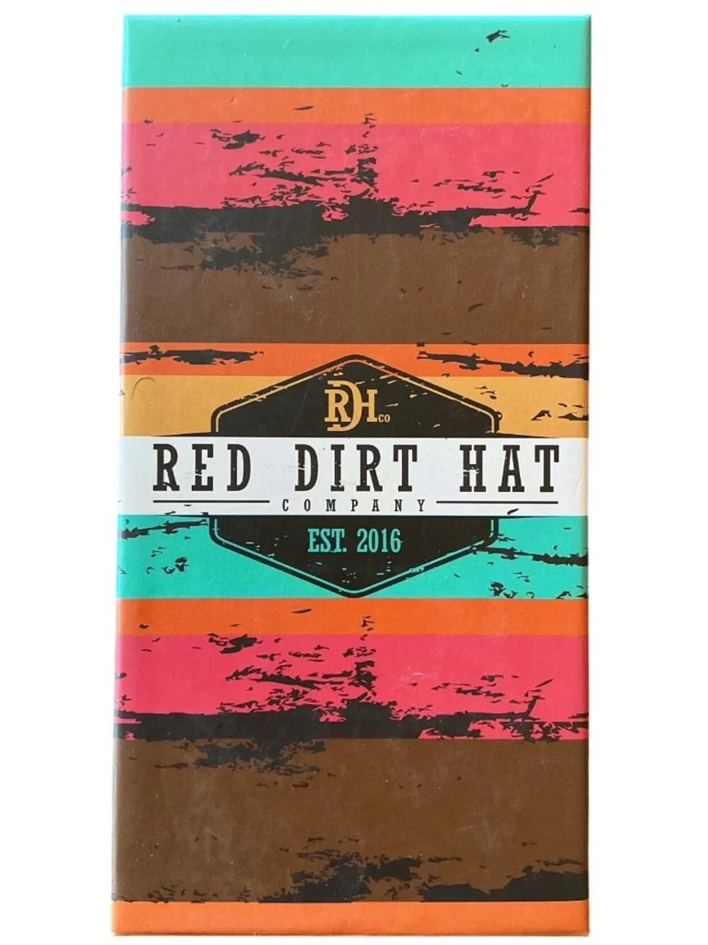 Red Dirt Hat Co Genuine Leather Rodeo Brown Wallet Southwestern Print New In Box